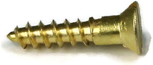 JumpingBolt Brass Slotted Flat Head Wood Screw, 0 x 3/8'', Packing Quantity - 50 - Quality Assurance from