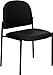 Flash Furniture Tania Comfort Vinyl Upholstered Stackable Side Reception Chair with Padded Seat, Modern Stackable Chair for Living Room/Office, Black
