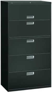 Amazon Com Hon 600 Series 5 Drawer Lateral Files W Locks 5 Drawer Lateral File W Lock 36 X19 1 4 X67 Charcoal Lateral File Cabinets Office Products