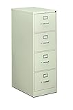HON 4-Drawer Filing Cabinet - 310 Series Full-Suspension Legal File Cabinet, 26-1/2-Inch Drawers, Light Gray (314CPQ)