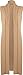 WearAll Women's Long Midi Sleeveless Open Plain Cardigan Waistcoat - Camel - US 8-10 (UK 12-14)