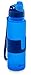 Nomader BPA-Free Collapsible Sports Water Bottle - Foldable with Reusable Leak Proof Twist Cap for Travel Hiking Camping Outdoor and Gym - 22 oz (Vibrant Blue)