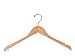 Amber Home 20 Pack Natural Wooden Shirt Hangers, Premiun Wood Coat Hangers Without bar, Clothes Hangers for Jacket, Bridal (Natural, 20)
