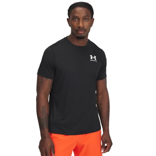 Under Armour Men's HeatGear Fitted Short Sleeve T Shirt, 001 Black, XXL at Amazon