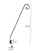 J Miles UH-BF251 Heavy Duty Deck Hook, 2 Inch Non-Slip Clamp, Black, for Bird Feeders, Planters, Suet Baskets, Lanterns, Wind Chimes and More!