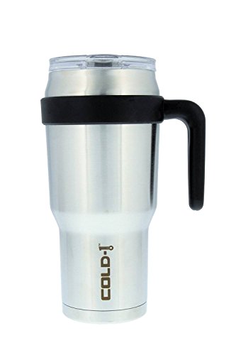 reduce COLD-1 Extra Large Vacuum Insulated Thermal Mug with Slender Base, 3-in-1 Lid & Straw, Ergonomic Handle, 40oz - Tasteless and Odorless Stainless Steel