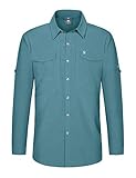 Little Donkey Andy Men’s Stretch Quick-Dry UV Protection Long Sleeve Shirt for Hiking, Travel, Camping, Fishing