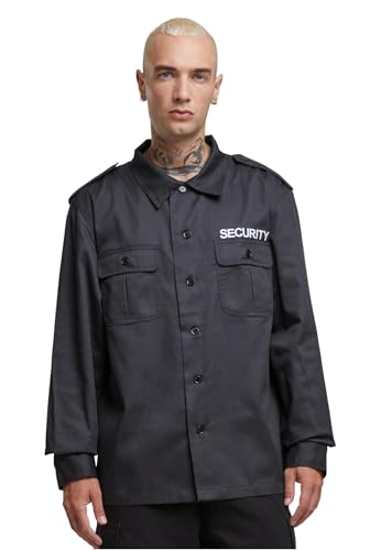 Brandit Security US Shirt Long Sleeve, Farbe: Black, Größe: XL