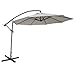 Abba Patio 10-Feet Offset Cantilever Outdoor Hanging Patio Umbrella, Ivory