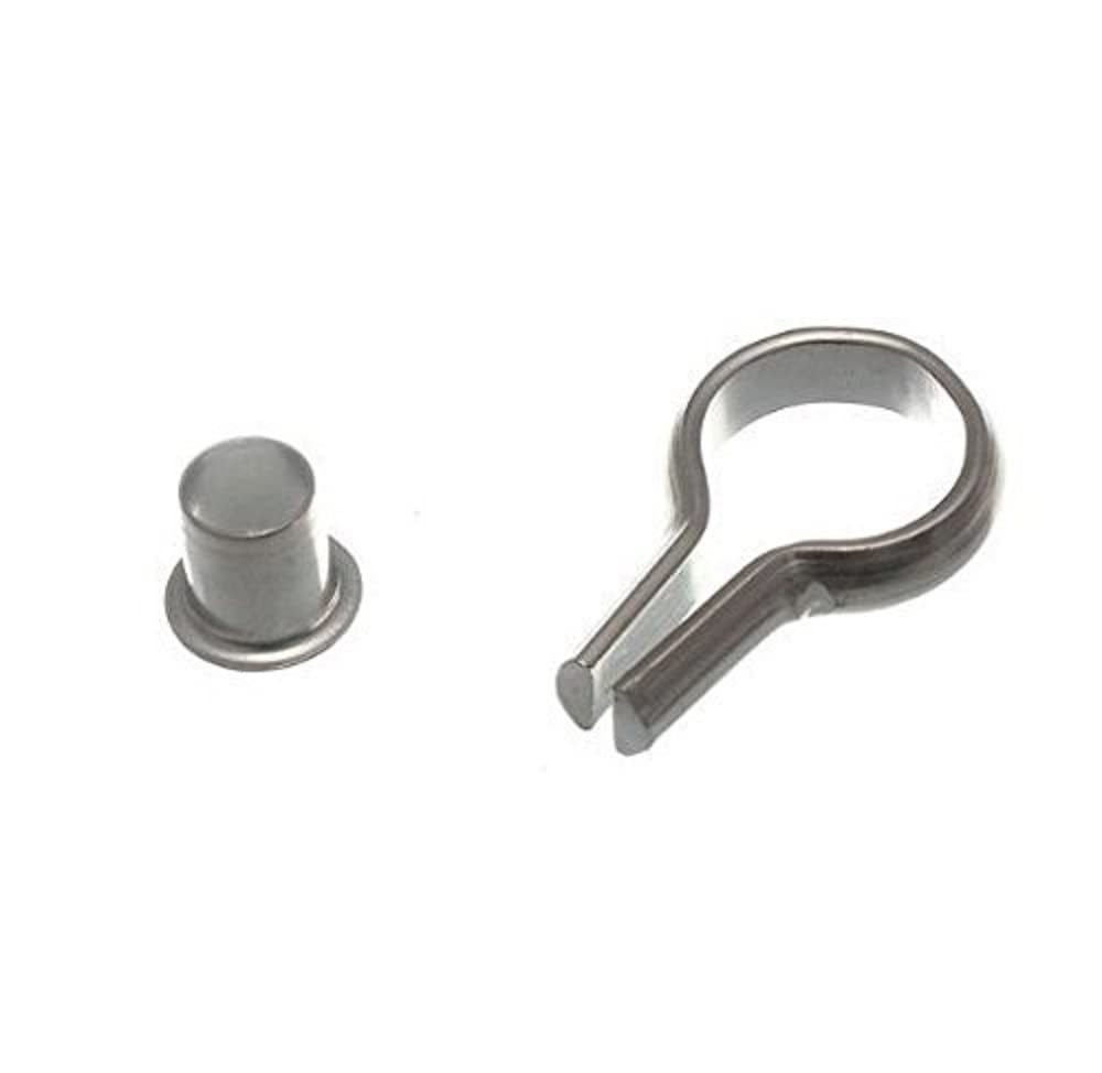 Merriway BH04392 (4 Pcs) Banjo Style Bookcase Socket and Stud, Nickel Plated Steel 6mm - Pack of 4 Pieces