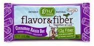 Gnu Foods Cinnamon Raisin Flavour &amp; Fiber, Case of 16 /1.6 Oz by Gnu Food