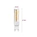 Bogao G9 Base 75-SMD 2835 7W LED Light Bulb, 3000K (warm White) 500-550LM, Equivalent to 60W Halogen Lamp Replacement, AC 110V-130V, 360 Omni-direction Beam Angle, Non-dimmable Pack of 4