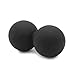 Sportsun Double Lacrosse Massage Ball for Thoracic Spine, Peanut Massage ball - Upper Back, Neck for Mobility Work, Black Color