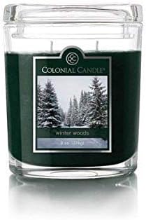 Colonial Candle 8 Oz Scented Oval Jar Candle, Winter Woods