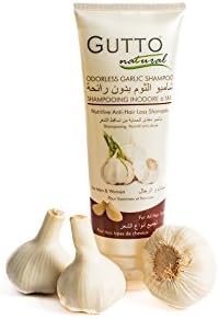 Gutto Odorless Garlic Shampoo - All Natural Nutritive Anti Hair Loss Shampoo, Contains Garlic, Daisy, Keratin, Protein, Helps Stop Hair Loss, Grow Hair, Unisex Hair Loss Treatment 250ml