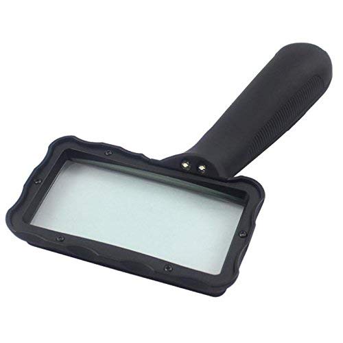 Rectangular Magnifier with Led Lights 10x Lens Reading Magnifying Glass