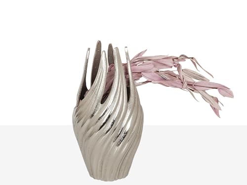 FLORERO ALUMINO PLATEADO