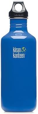 Klean Kanteen Stainless Steel Water Bottle with Poly Loop Cap (40-Ounce, Ocean Blue)