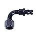 EVIL ENERGY 8AN 90 Degree Push Lock Hose Fitting End Black