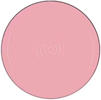 Wireless Charger,Esing Ultra Thin Matte Aluminum Mini Base Sleep-Friendly Qi Charging Pad for Samsung Note8 / S8 / S8+ / S7 / S7edge for iPhone 8/ 8+/ X for Qi-Enabled Devices (Pink)