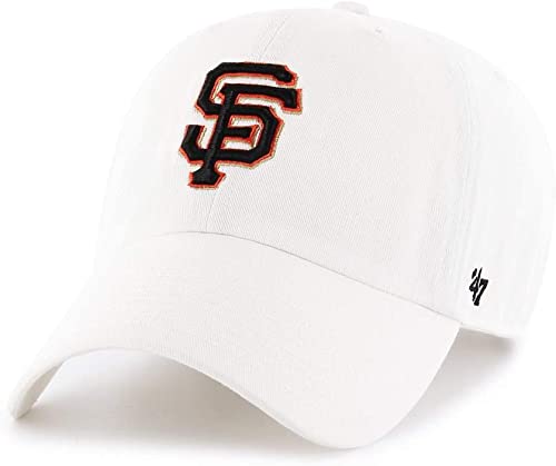 47 MLB Mütze, weiß, Team-Farbe, Primär-Logo, zum Aufräumen, Verstellbarer Riemen, Einheitsgröße für Erwachsene, San Francisco Giants, Einheitsgre