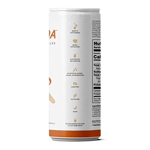 FIT SODA ORIGINAL Orange Cream Zero Calorie Recovery Soda, Hydrating