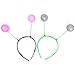 Skeleteen Glitter Antenna Head Boppers - Rainbow Shapes Novelty Headbands - 12 Pieces