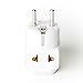 Ceptics GP3-9 3 Outlet Travel Adapter Plug Type E/F Schucko for Germany, France