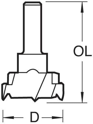Trend Professional 35mm Carbon Steel Hinge Sinking Machine Bit, 54mm Length, Perfect for Euro Style Kitchen Hinges T420/35X8MMWS - Image 3