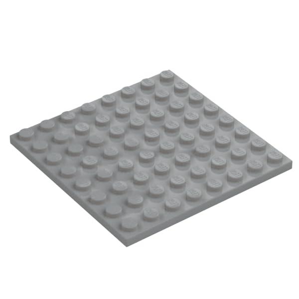 LEGO Building Plate, 8 x 8 Studs, Part 41539 (Light Bluish Gray, 2, Bricks) โ image 1