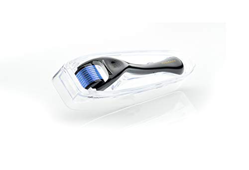 Titanium Needle Roller for Face and Hair - 540 .25mm Needles for Beauty Skin Care - Kit with The Best Home Cosmetic Tool and Storage Case for Pro Treatment - Useful eBook - for Women and Men