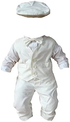Sixforkids Baby Boys' Christening Gown white White