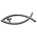 Harbor House Large Silver Christian Cross Fish Auto Emblem primary