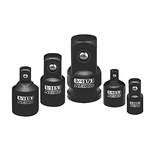 NEIKO 30249A 5 Piece Impact Socket Adapter Set, Standard SAE Socket