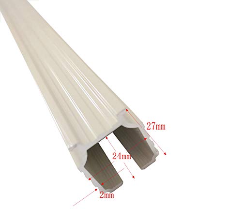 VRSS Aluminum Straight Ceiling Track Curtain Track Top Mounting Set 1 Meter/3.2 Feet Length (1 Meter Track) - Thumbnail 6