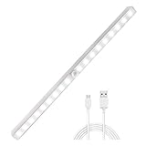 LED Closet Light, Cshidworld Rechargeable Built-in Battery Motion Sensing Light Wireless Portable 18-LED Under Pantry Cabinet Lighting Lamp (Off/On/Auto Switch)