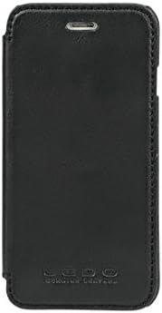 LEDO CASE - Slim Book Leather Case for the iPhone 6s Plus / 6 Plus - Premium Genuine Leather - Black