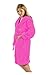 robesale Cotton Bamboo Hooded Bathrobe Robe, Large, Pink s