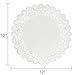 Hygloss Round Paper Doilies - 100 Pcs. 12-Inch - Decorative White Lace Doilies - Disposable and Food Grade Safe