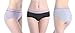 Intimate Portal Women Period Panties Incontinence Underwear Leak Proof Menstrual Brief 3-Pk Black Gray Purple Large