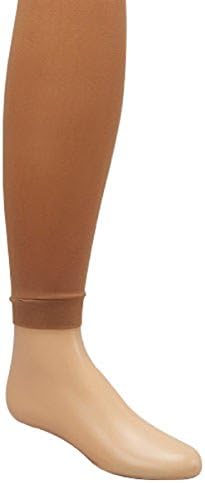 LIGLEG Girls' Lycra Opaque Footless Tights 12-14 Honey