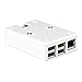 KuGi Raspberry Pi 3 Model B case PC Protective Case with 2x Heatsinks for Raspberry Pi 3 Model B+ ,Raspberry Pi 3 Model B, Pi 2 Model B & Pi Model B+ (White)
