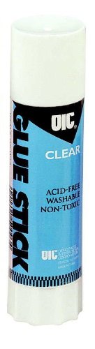 Officemate Glue Sticks, Clear, 1.3 oz, Box of 12 (50003)