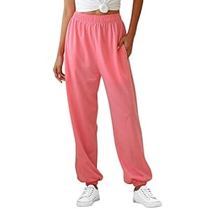 FEOYA Sportbroek voor dames, lange sweatbroek met manchetten, vrijetijdsbroek, hoge taille, dikke broek, fitness…