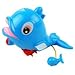Liberty Imports Push and Squirt Dolphin in the Bathtub Windup Swimming Water Toy for Children Kids Bath Time