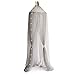 Trcoveric Princess Bed Canopies Premium Yarn Mosquito Net for Kids Baby Children's Room, Play Tent Bedding House Decor Reading Corner Gray