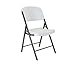 Lifetime 22804 Granite Classic Commercial Folding Chair, White