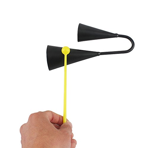 ammoon Two Tone Metal A-go-go Bell Cowbell Percussion Instrument with Striker