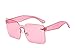 YABINA Spring Summer Oversized Women Square Sunglasses Fashion Men Rimless Tint Lens Glasses (2)