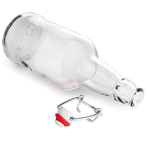 Chef's Star 16 Oz Empty Beer Bottles, Swing Top Glass Bottles, Flip Top